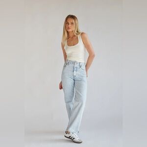 Levi's Ribcage Straight Ankle Jeans - Ojai Shore